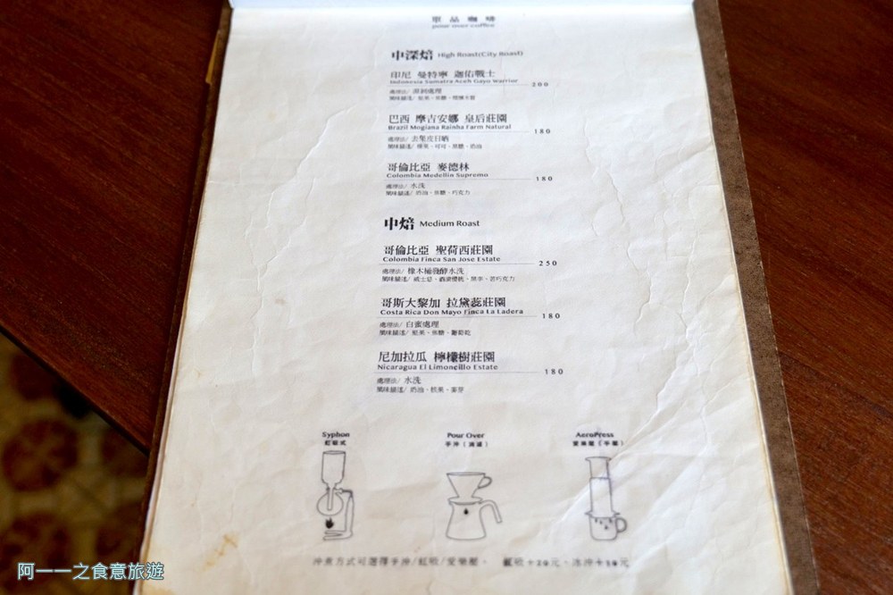 散散步咖酒館.金瓜石美食.菜單